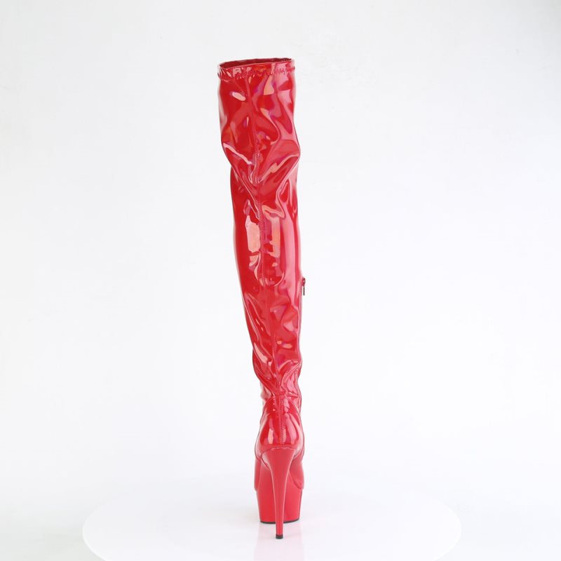 Red Pleaser Delight-3000HWR Women's Thigh High Boots | AUSTRALIA TOQJX