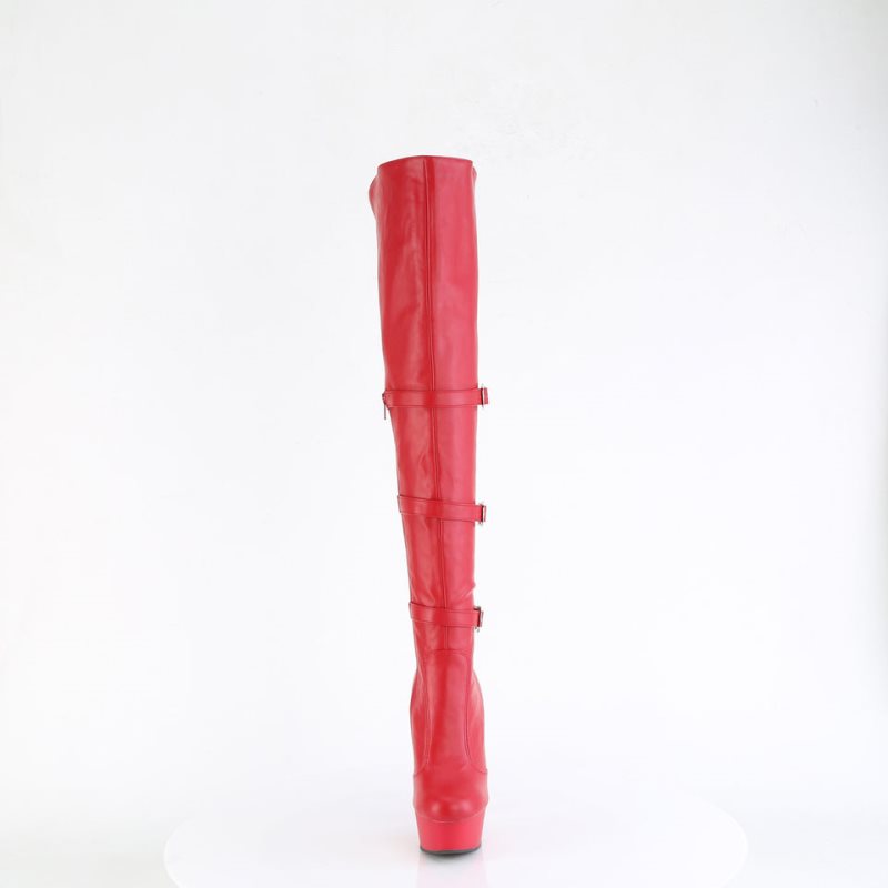 Red Pleaser Delight-3018 Vegan Leather Women's Thigh High Boots | AU GFWOALE