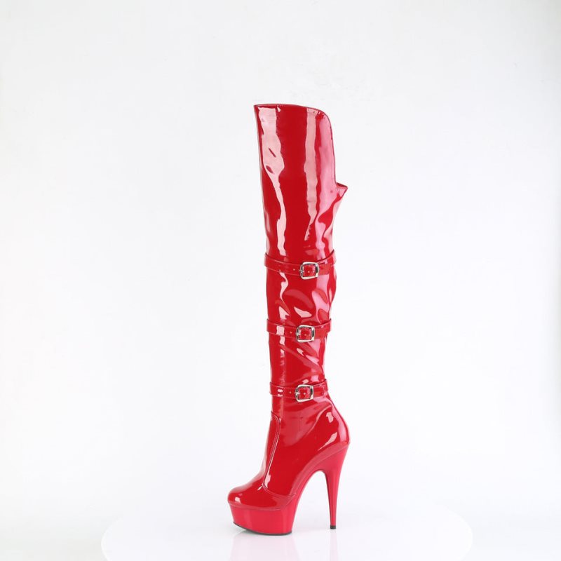 Red Pleaser Delight-3018 Women's Thigh High Boots | AUSTRALIA CHQXY