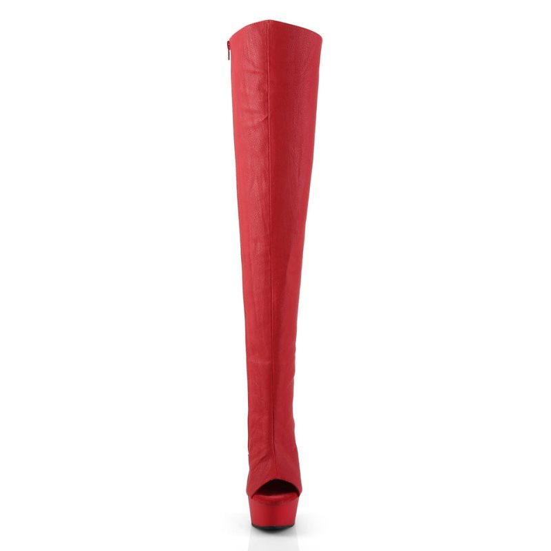 Red Pleaser Delight-3019 Women's Thigh High Boots | AU BQPEJUT