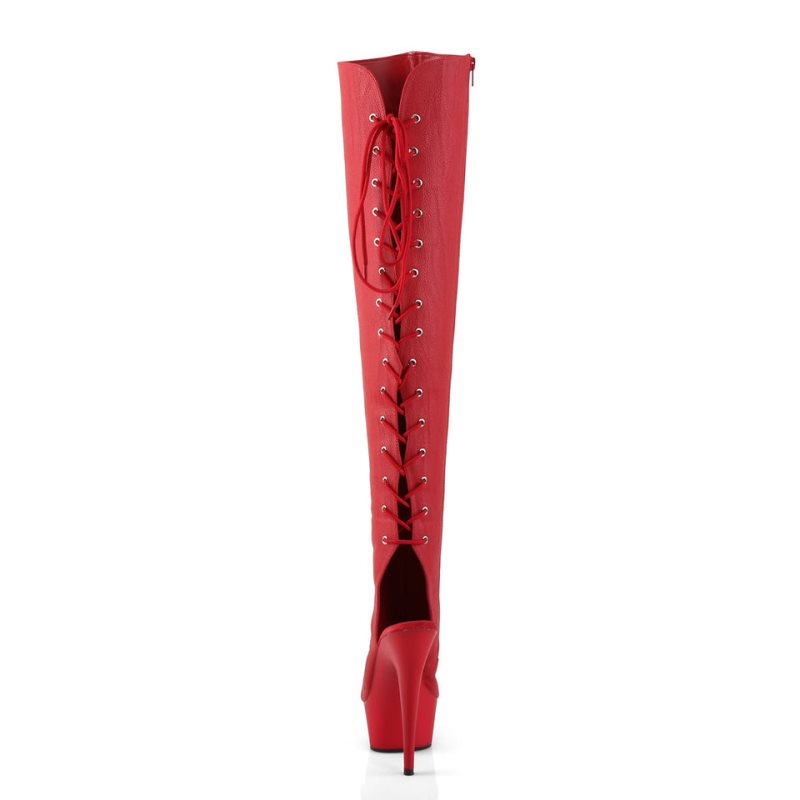 Red Pleaser Delight-3019 Women's Thigh High Boots | AU BQPEJUT