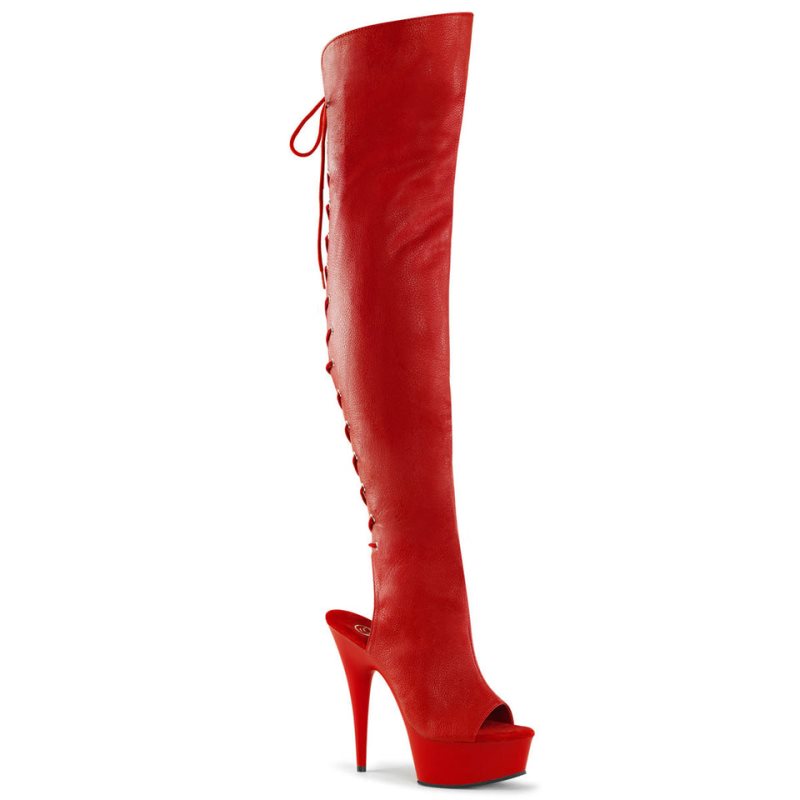 Red Pleaser Delight-3019 Women\'s Thigh High Boots | AU BQPEJUT