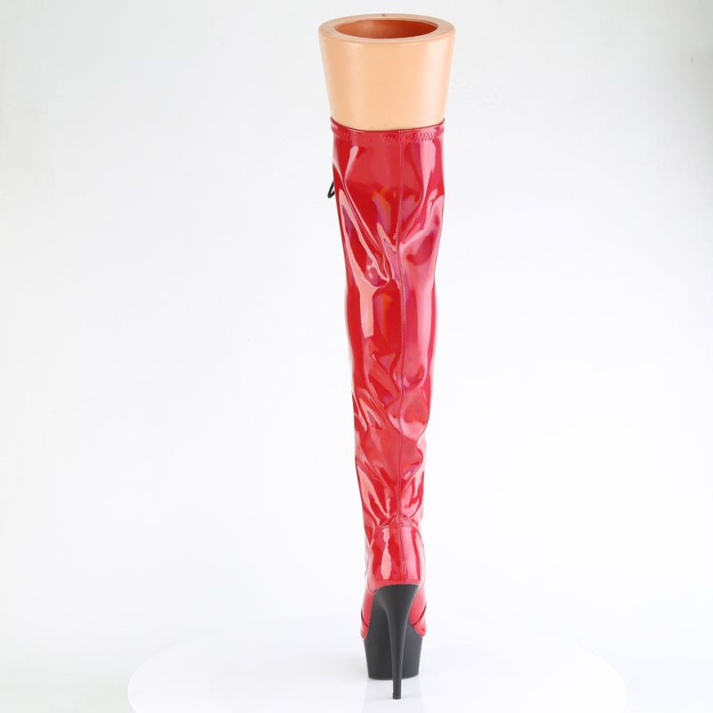 Red Pleaser Delight-3029 Women's Thigh High Boots | AUSTRALIA HSVAJ