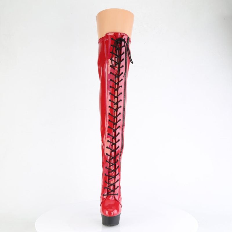 Red Pleaser Delight-3029 Women's Thigh High Boots | AUSTRALIA HSVAJ