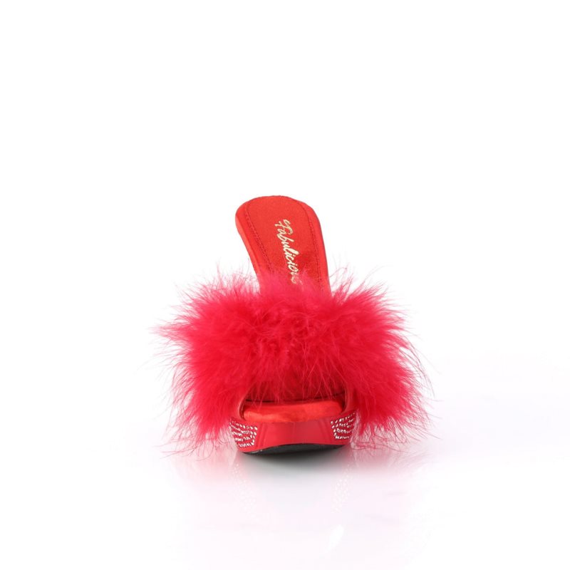 Red Pleaser Elegant-401F Women's Platform Slides | AU ISTZANL