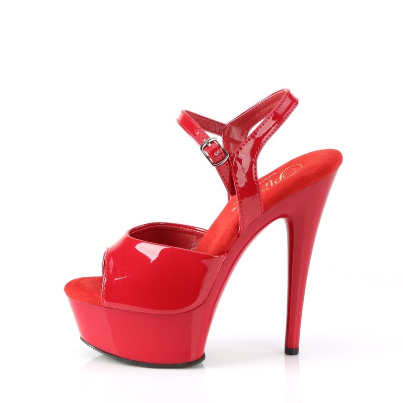 Red Pleaser Excite-609 Women's Platform Heels Sandals | AU SFBYQAJ