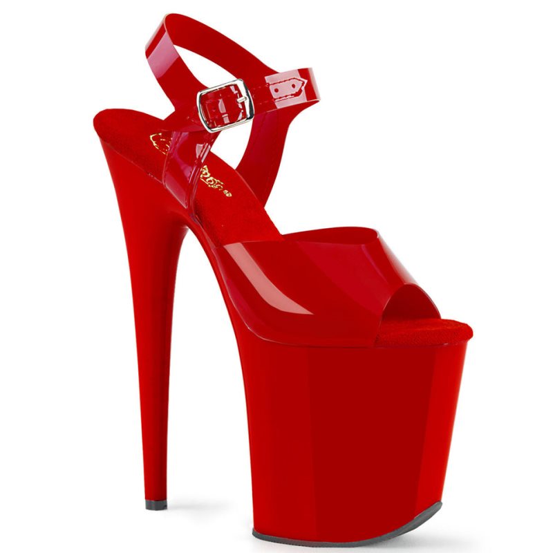 Red Pleaser Flamingo-808N Women\'s Platform Heels Sandals | AUSTRALIA VDTYC