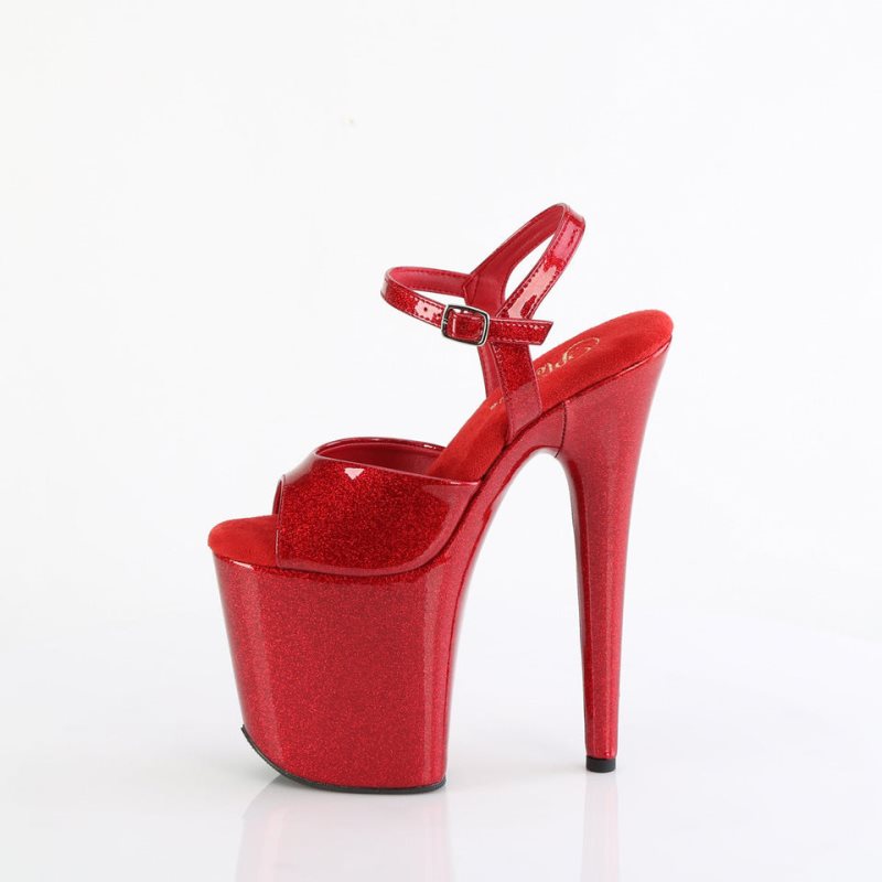 Red Pleaser Flamingo-809GP Women's Platform Heels Sandals | AUSTRALIA GHVZE