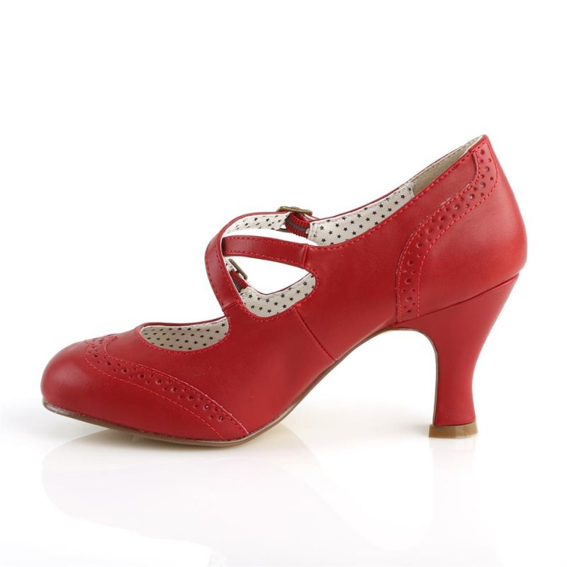 Red Pleaser Flapper-35 Vegan Leather Women's Pumps | AU DXFZLET