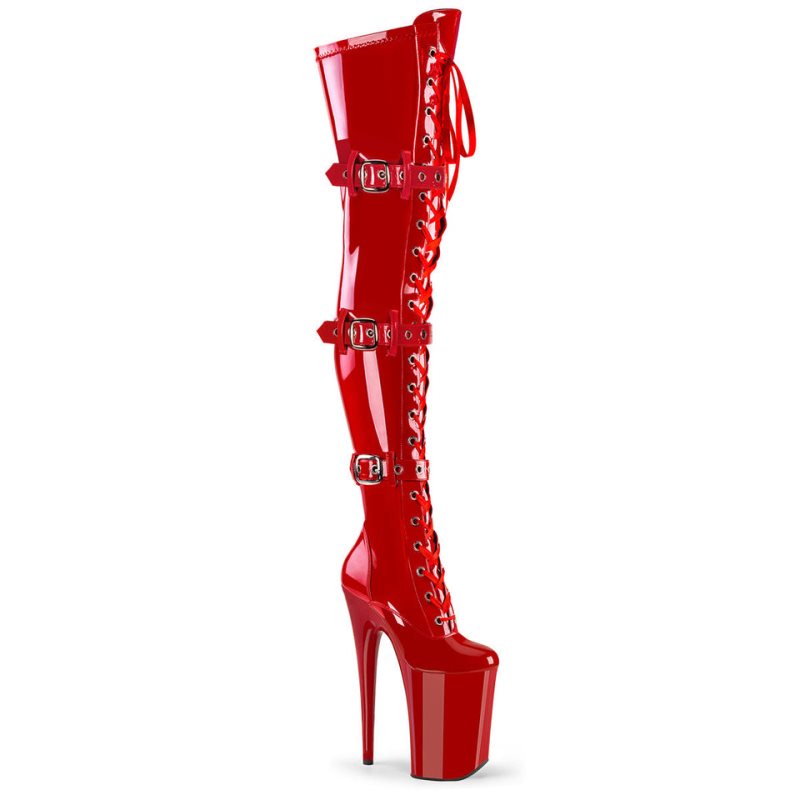 Red Pleaser Infinity-3028 Women\'s Thigh High Boots | AUSTRALIA OKIPS