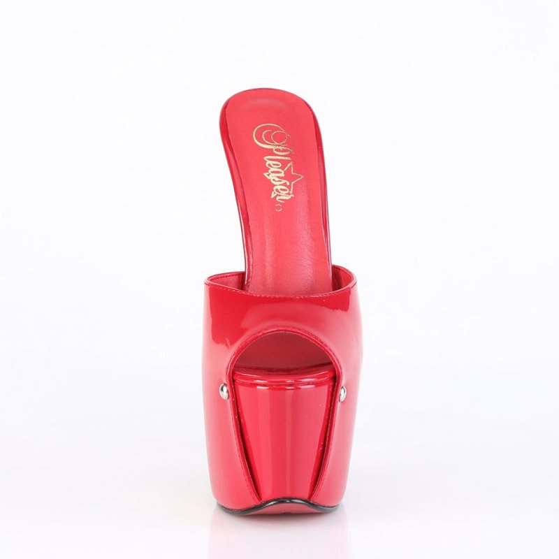 Red Pleaser Jubilant-01 Women's Platform Slides | AUSTRALIA ITASB