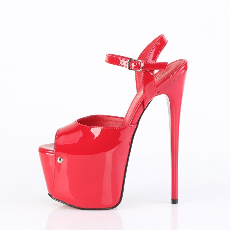 Red Pleaser Jubilant-09 Women's Platform Heels Sandals | AU MGHQVLO