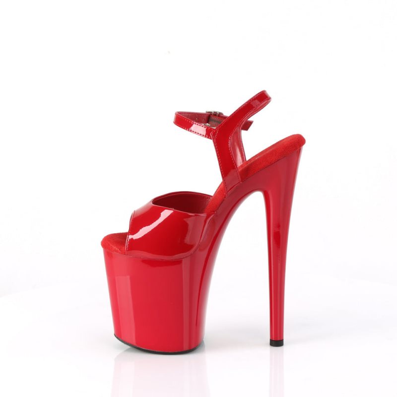 Red Pleaser Naughty-809 Women's Platform Heels Sandals | AUSTRALIA LFTXR