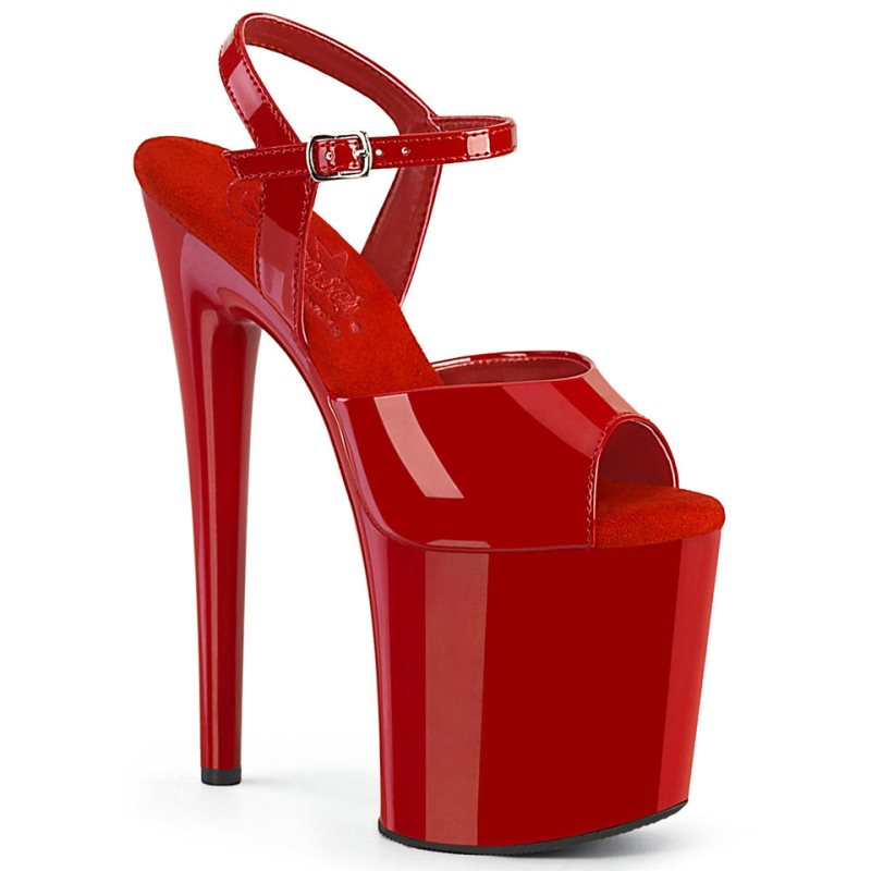 Red Pleaser Naughty-809 Women\'s Platform Heels Sandals | AUSTRALIA LFTXR