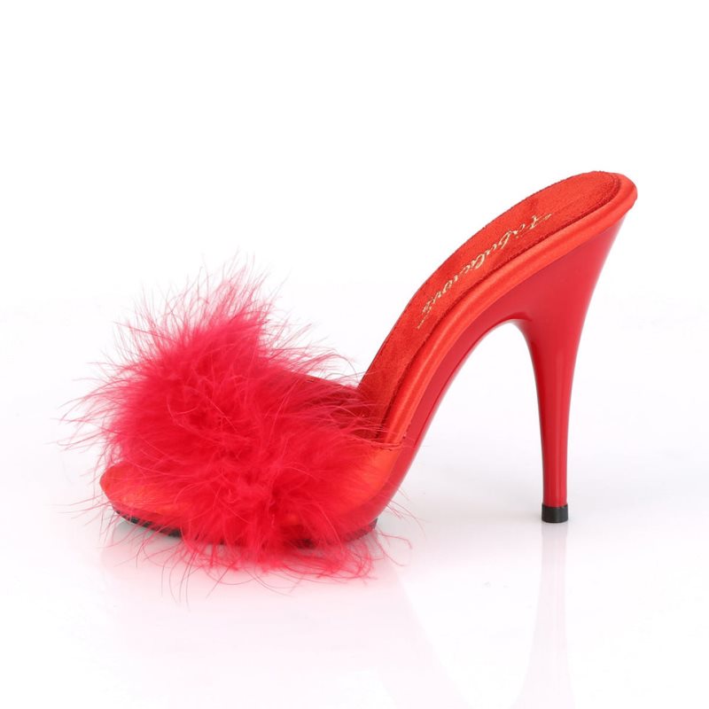 Red Pleaser Poise-501F Women's Platform Slides | AU ZNSGKVH