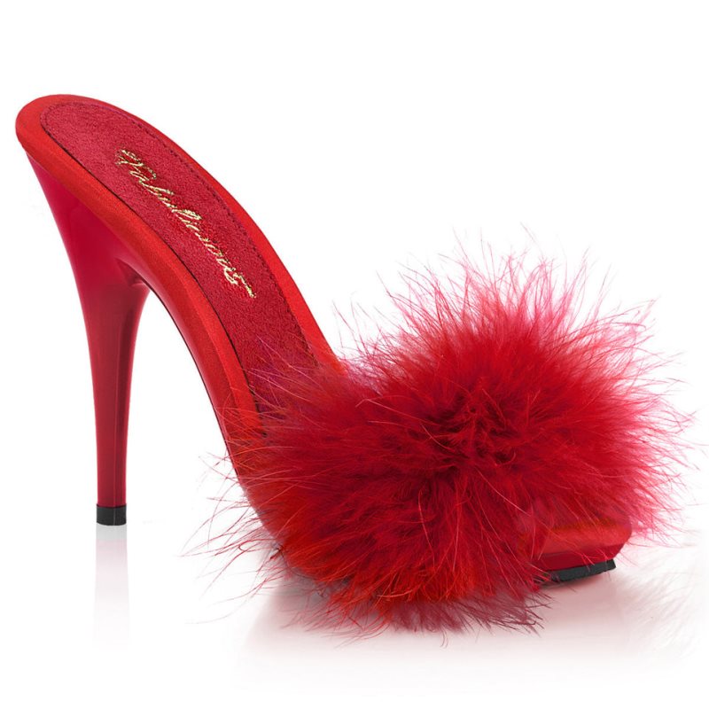 Red Pleaser Poise-501F Women\'s Platform Slides | AU ZNSGKVH