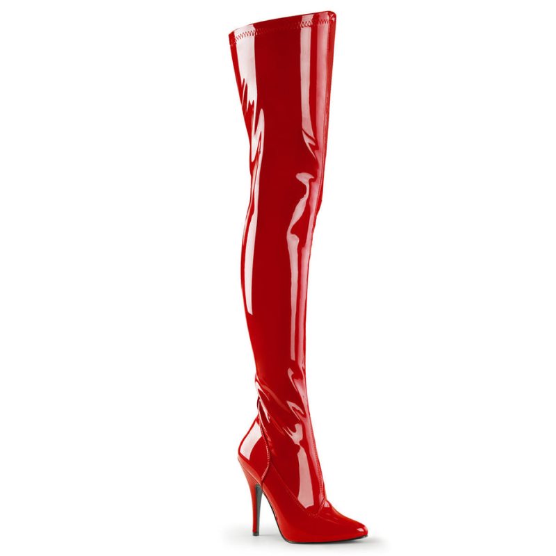 Red Pleaser Seduce-3000 Women\'s Thigh High Boots | AU WXISRLA