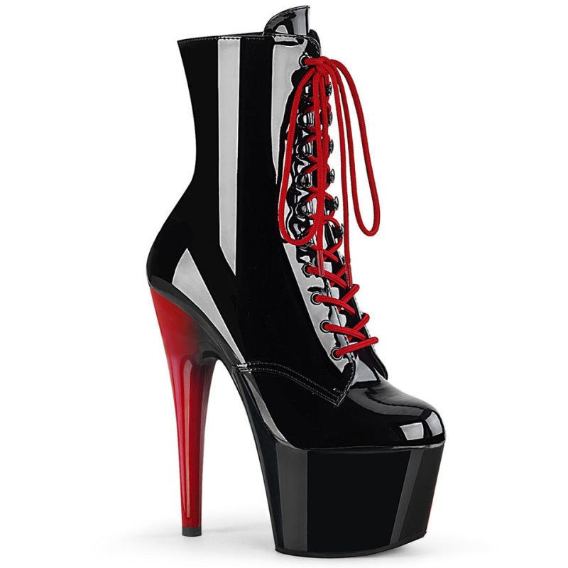 Red / Black Pleaser Adore-1020 Women\'s Heels Boots | AUSTRALIA MQLOK