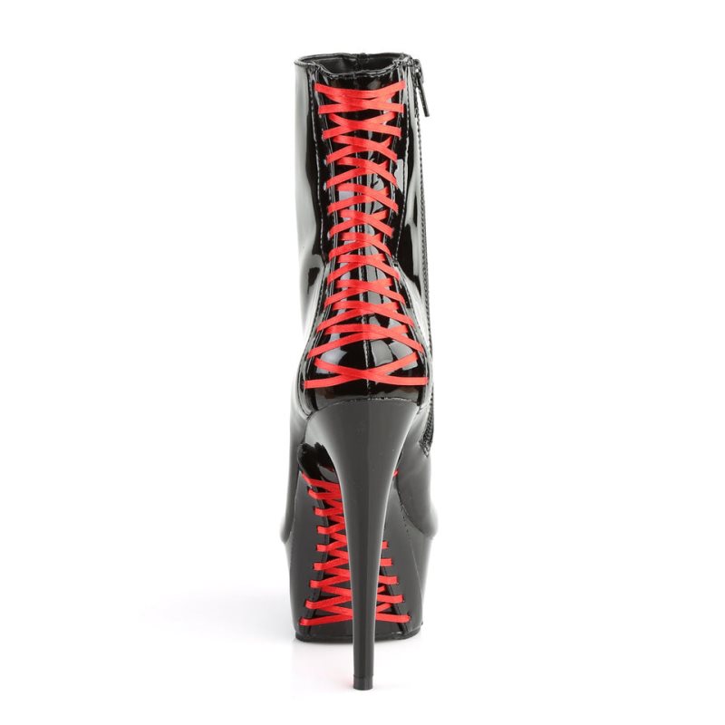 Red / Black Pleaser Delight-1010 Women's Heels Boots | AUSTRALIA GKCOD