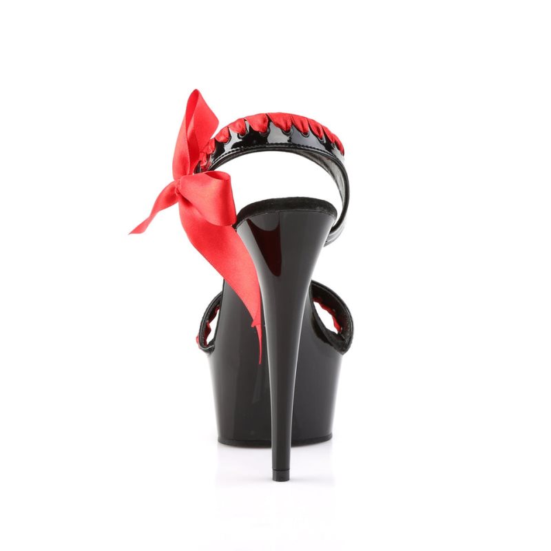 Red / Black Pleaser Delight-615 Women's Platform Heels Sandals | AU RXPUVFY