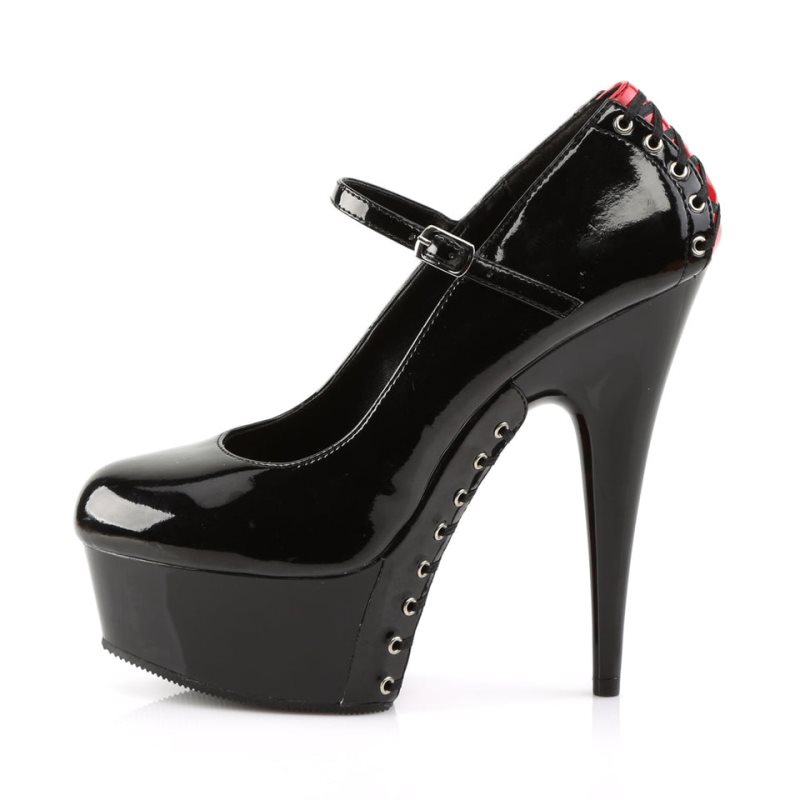 Red / Black Pleaser Delight-687FH Women's Pumps | AUSTRALIA NTVHL