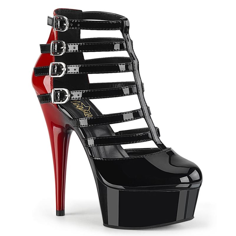 Red / Black Pleaser Delight-695 Women\'s Platform Heels Sandals | AUSTRALIA VGTRB