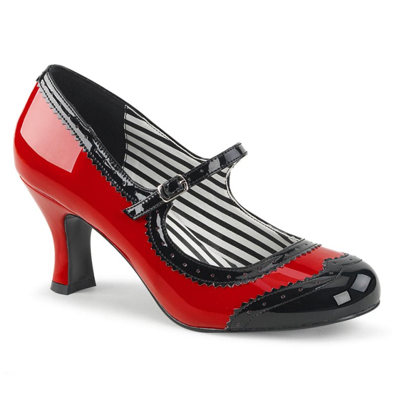 Red / Black Pleaser Jenna-06 Women\'s Pumps | AU XGBDISF