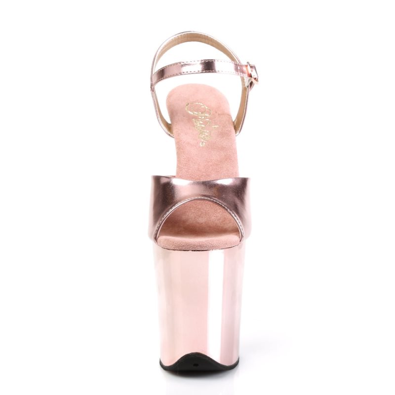 Rose Gold Pleaser Flamingo-809 Women's Platform Heels Sandals | AU EWNOTCP