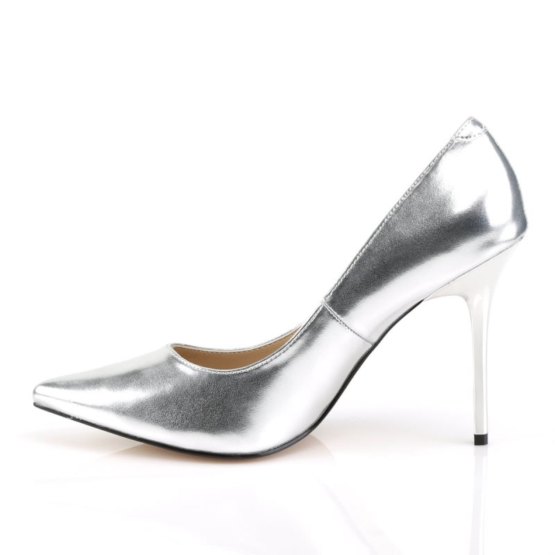 Silver Metal Pleaser Classique-20 Women's Pumps | AU KMODNPX