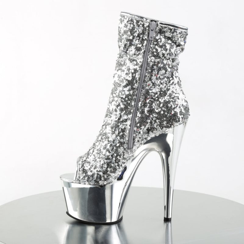 Silver Pleaser Adore-1008SQ Women's Heels Boots | AUSTRALIA YWVZE