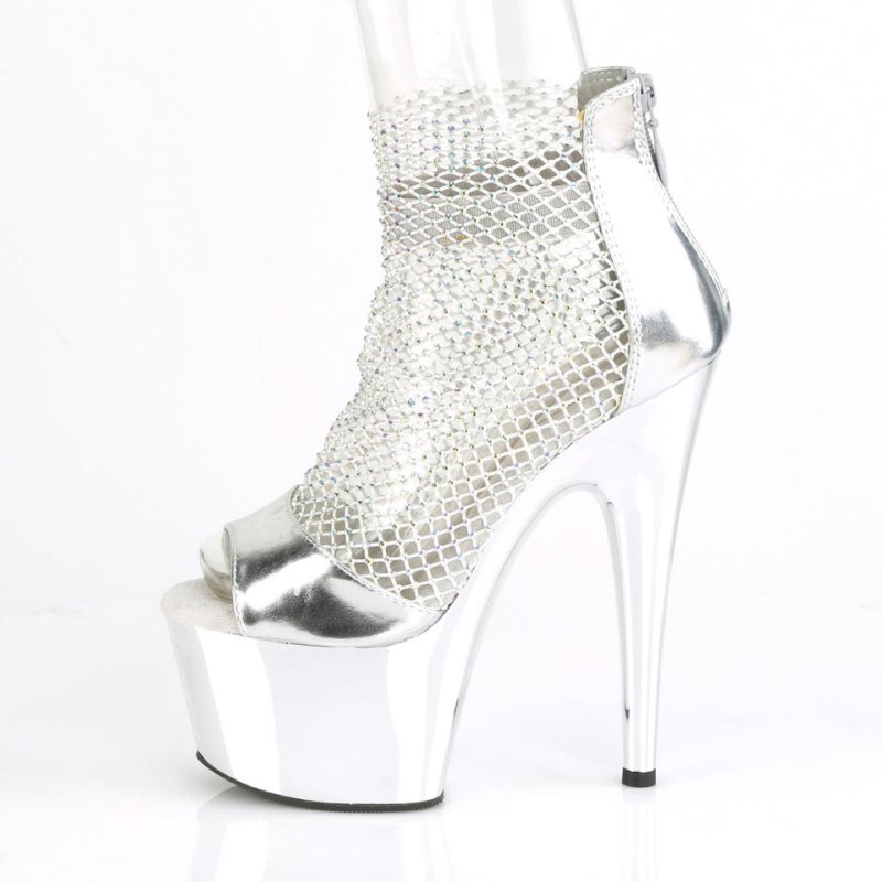 Silver Pleaser Adore-765RM Women's Platform Heels Sandals | AU OIWVNRY