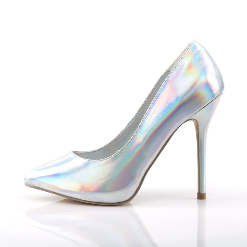 Silver Pleaser Amuse-20 Hologram Women's Pumps | AU SAPIBDG