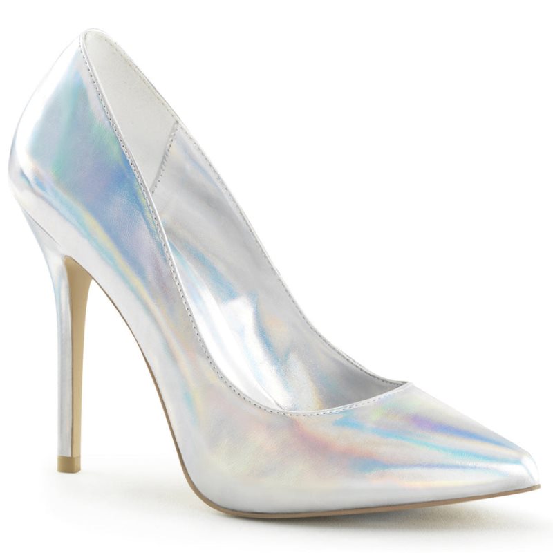 Silver Pleaser Amuse-20 Hologram Women\'s Pumps | AU SAPIBDG