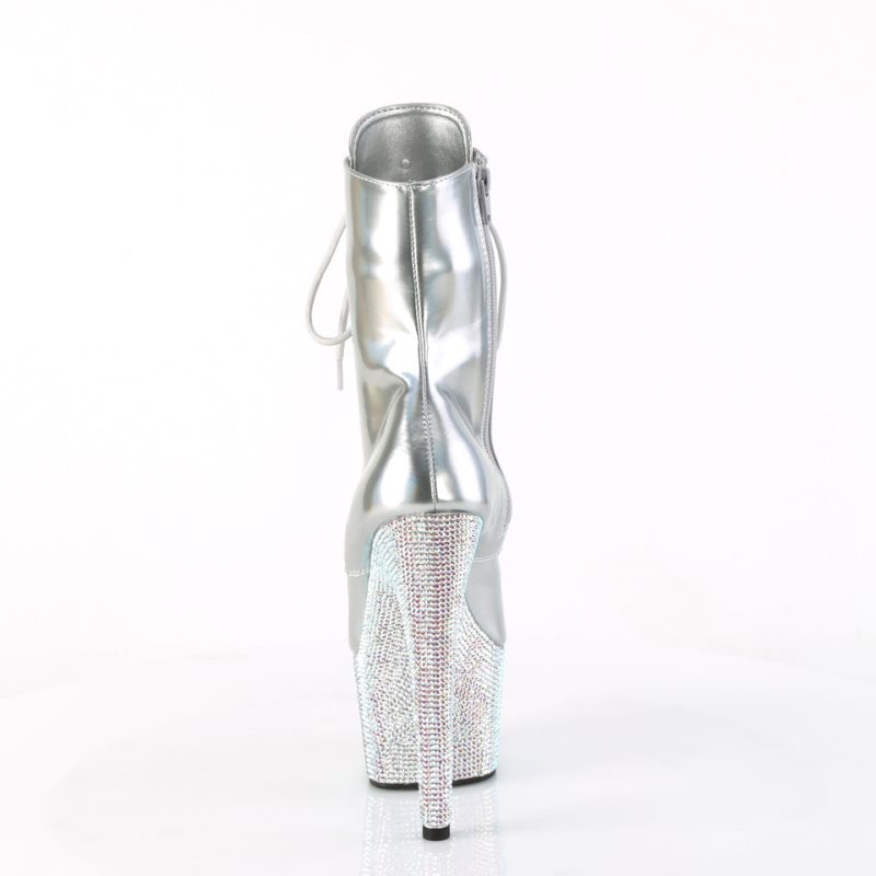 Silver Pleaser Bejeweled-1020-7 Women's Heels Boots | AUSTRALIA EIJYX