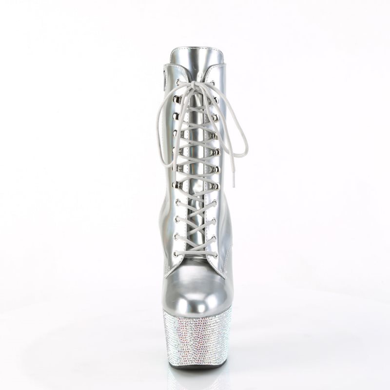 Silver Pleaser Bejeweled-1020-7 Women's Heels Boots | AUSTRALIA EIJYX