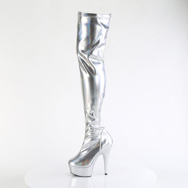 Silver Pleaser Delight-3000HWR Women's Thigh High Boots | AU MHNQKPX