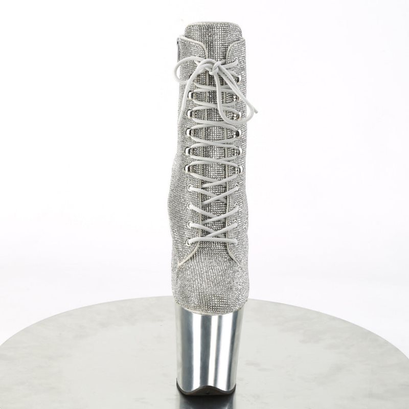 Silver Pleaser Flamingo-1020CHRS Women's Heels Boots | AU BWCZFTQ