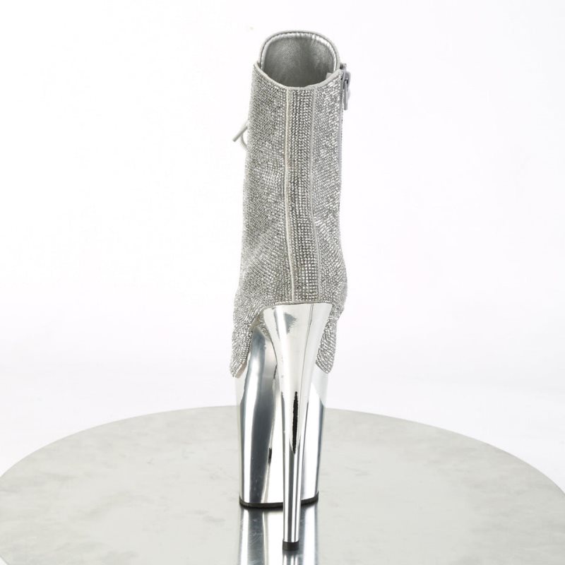 Silver Pleaser Flamingo-1020CHRS Women's Heels Boots | AU BWCZFTQ