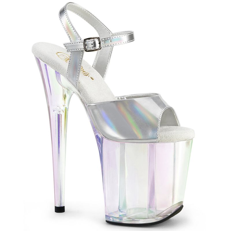 Silver Pleaser Flamingo-809HT Women\'s Platform Heels Sandals | AU TDVUFIW