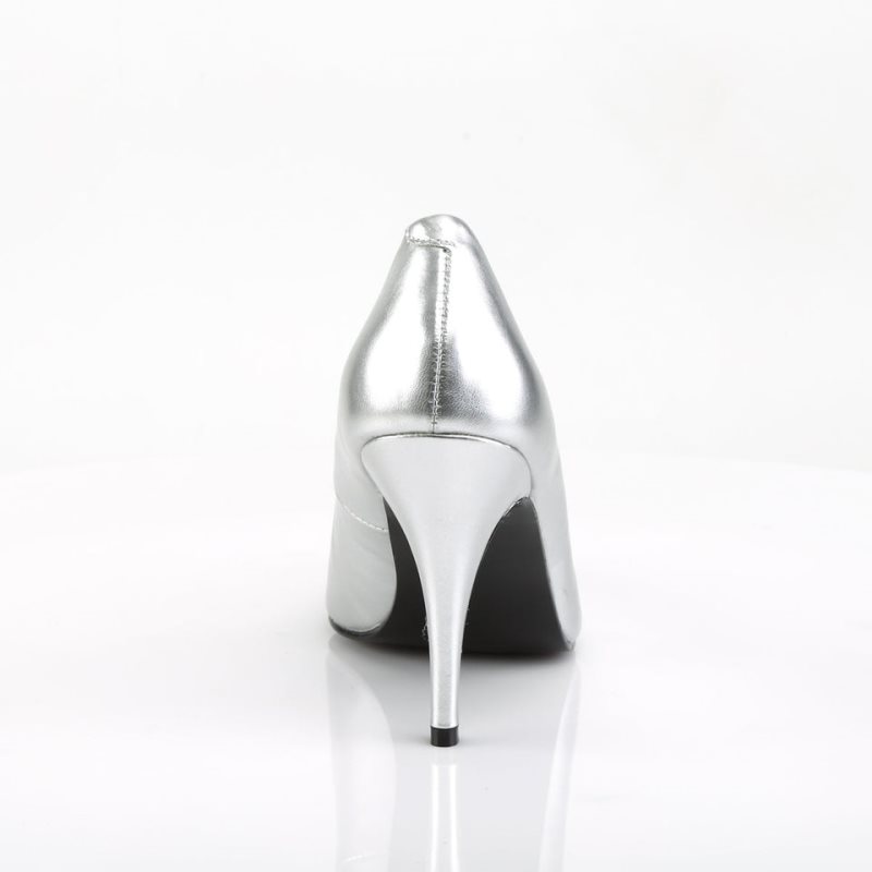 Silver Pleaser Vanity-420 Vegan Leather Women's Pumps | AU KQSRCXO