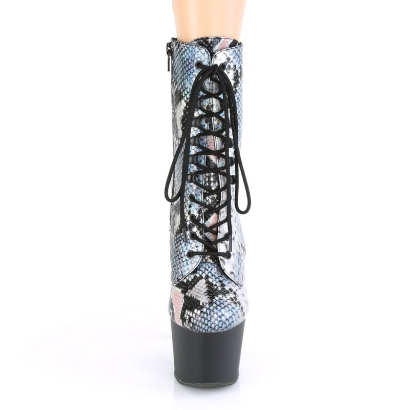 Silver / Black Pleaser Adore-1020SP Hologram Women's Heels Boots | AUSTRALIA QIXVZ