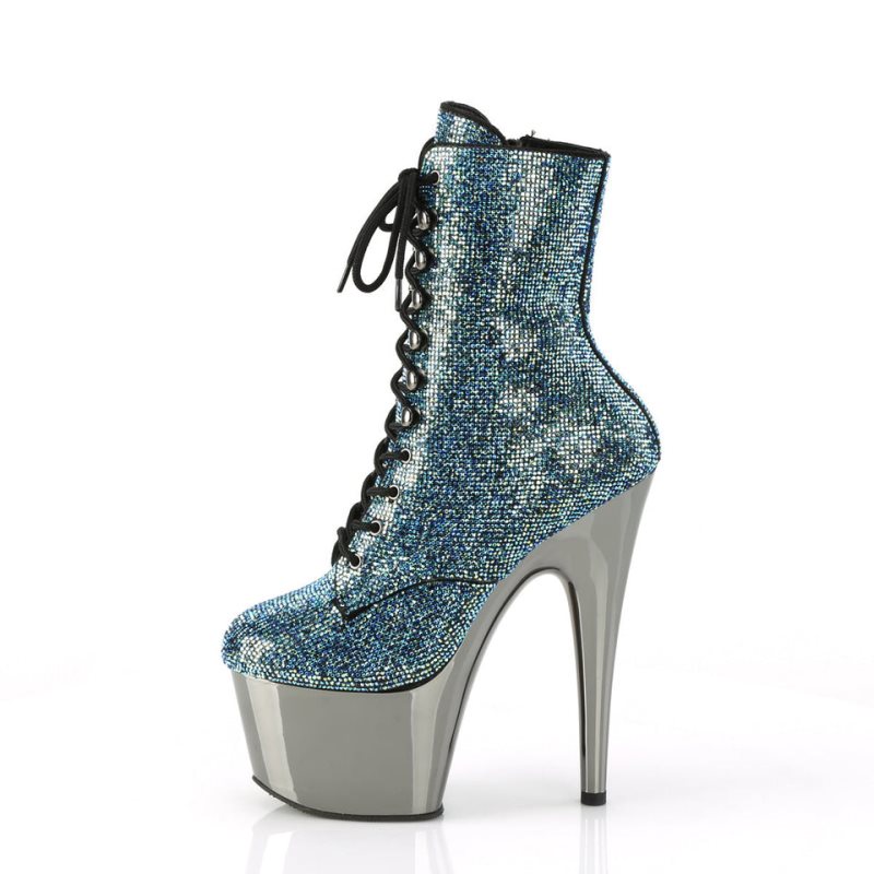 Turquoise / Grey Pleaser Adore-1020CHRS Women's Heels Boots | AU FNGEOZK