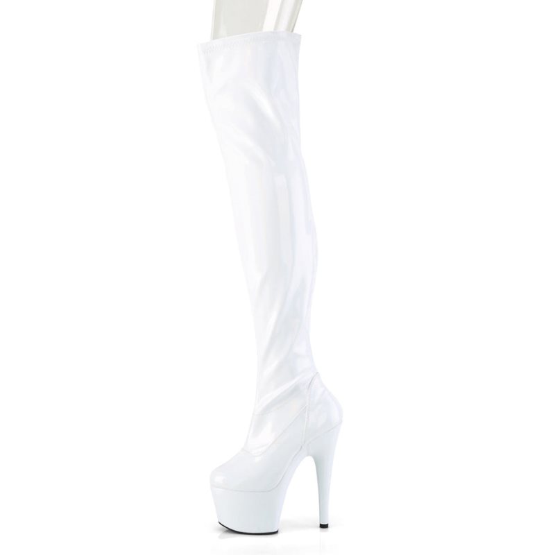 White Pleaser Adore-3000HWR Women's Thigh High Boots | AUSTRALIA BTNZQ