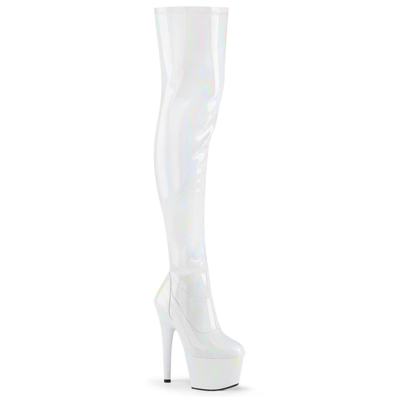 White Pleaser Adore-3000HWR Women\'s Thigh High Boots | AUSTRALIA BTNZQ