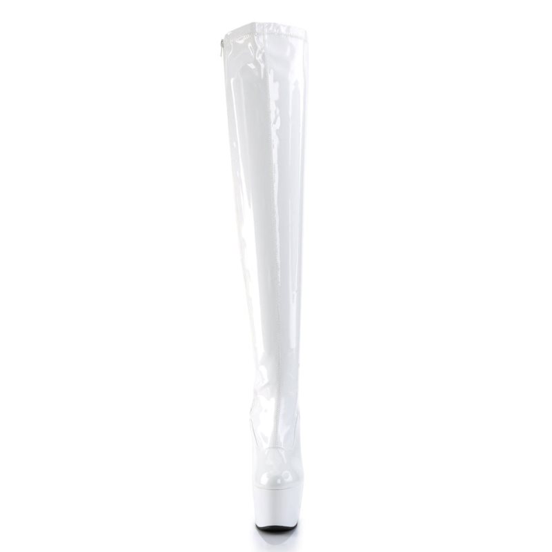 White Pleaser Adore-3000 Women's Thigh High Boots | AUSTRALIA PRSGW