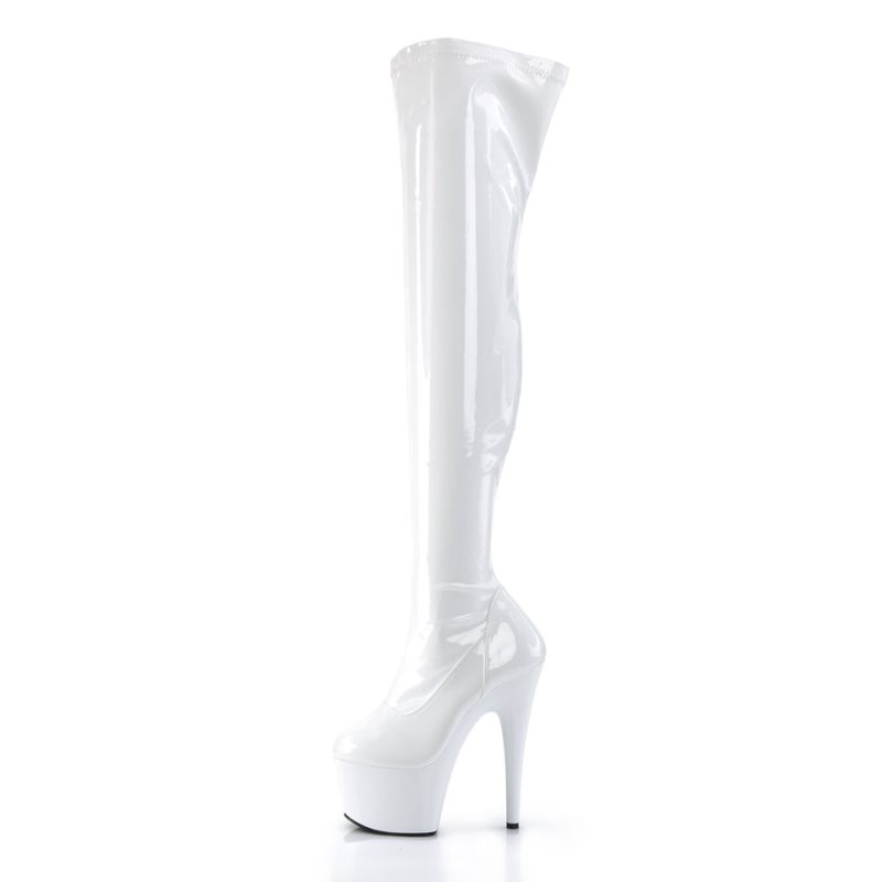 White Pleaser Adore-3000 Women's Thigh High Boots | AUSTRALIA PRSGW