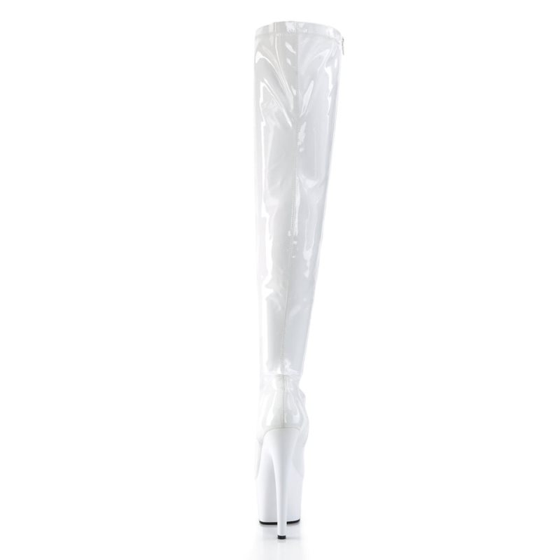 White Pleaser Adore-3000 Women's Thigh High Boots | AUSTRALIA PRSGW