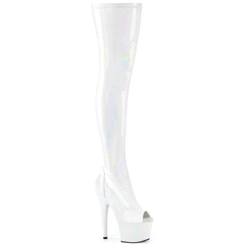 White Pleaser Adore-3011HWR Women\'s Thigh High Boots | AUSTRALIA NHJWO