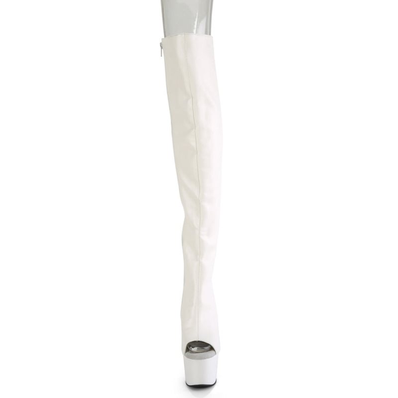 White Pleaser Adore-3019 Vegan Leather Women's Thigh High Boots | AUSTRALIA ARNYW