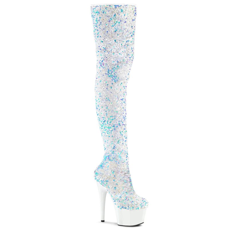 White Pleaser Adore-3020 Women\'s Thigh High Boots | AUSTRALIA IAFCP